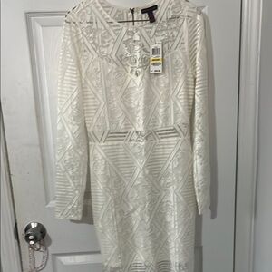 Elegant White Lace Dress